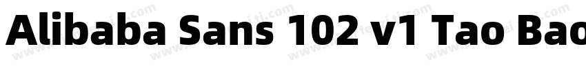 Alibaba Sans 102 v1 Tao Bao Md字体转换